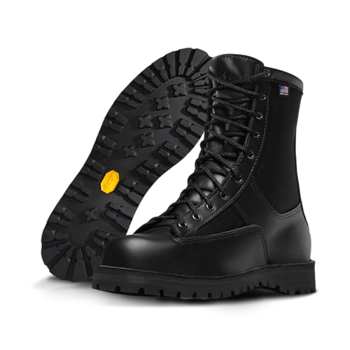 Danner Acadia 8" Waterproof Tactical Boots for Men - Polishable Leather with Breathable Gore-Tex, Traction Outsole, Made in USA, Black - 11.5 EE