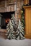 Desert Steel Blue Atlas Cedar Metal Tree Home Decor Accent - Christmas Tree