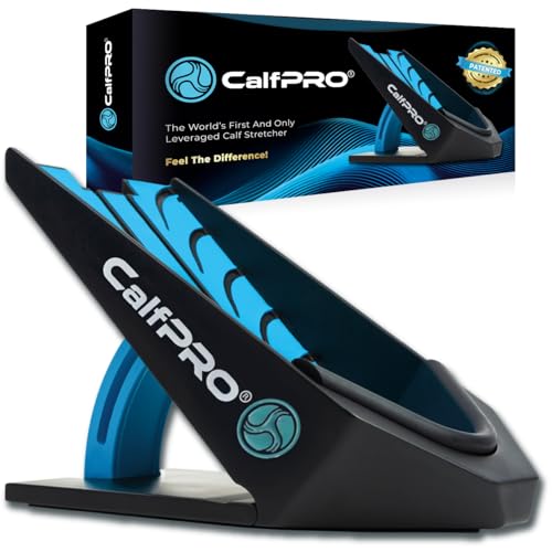 CalfPRO® Deepest Calf Stretcher for Plantar Fasciitis Relief. Deep Heel Lock Stretch Device for Tight Calves, Achilles, Hamstrings, & Foot Pain. Portable Mobility Tool for Athletes & Everyday Use