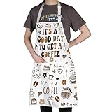 JNIAP Coffee Barista Apron Coffee Shop Apron It's A Good Day To Get A Coffee Gifts Coffee Apron For Women Men (Get A Coffee ap)