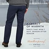 Weatherproof Vintage Mens Fleece Lined Pants - Mens Work Stretch Canvas Fleece Lined Pants Men Outdoors - Regular Fit Fleece Lined Work Pants for Men - Insulated Pants for Men - Winter Pants for Men