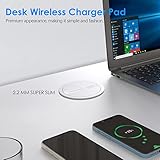 ANNQUAN 3.15" Pop Up Countertop Outlet with 15W Wireless Charger,Max 20W Power Delivery,800J Surge Protection,Pop Up Electrical Outlet with 4 Outlets 4 USB Ports for Home Office(ETL Listed)