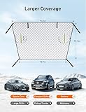 AstroAI Windshield Cover for Ice and Snow, Windshield Snow Cover 4-Layer Protection for Snow, Ice, UV, Frost Wiper & Mirror Covers, Windproof Sunshade Cover for Cars, Sedans, and Compact SUVs (Large)