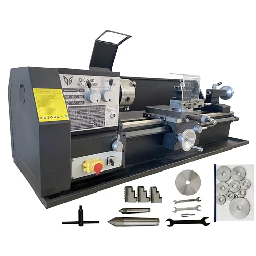 TECHTONGDA Metal Lathe Machine Industrial Bench Lathe Geared Head Lathe 10x27" Variable-Speed Turning Machine Precision Mini Lathe with High Torque 115-1620rpm AC110V 1HP