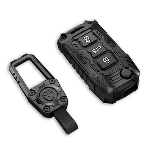 Cavlobe Zinc Alloy Key Fob Cover,Keychain,Full Protection Car Key Case for Volkswagen Jetta Golf GTI Tiguan Rabbit R32 Passat EOS CC Beetle MK6 Santana MK5 Polo VW Keyshell Accessories(NO.002 Black)
