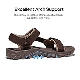 NORTIV 8 Men's Sandals Hiking Sports Lightweight Summer Water Arch Support River Open Toe Athletic Trail Outdoor Walking SandalsBrown Size 10.5 LANGDO 2