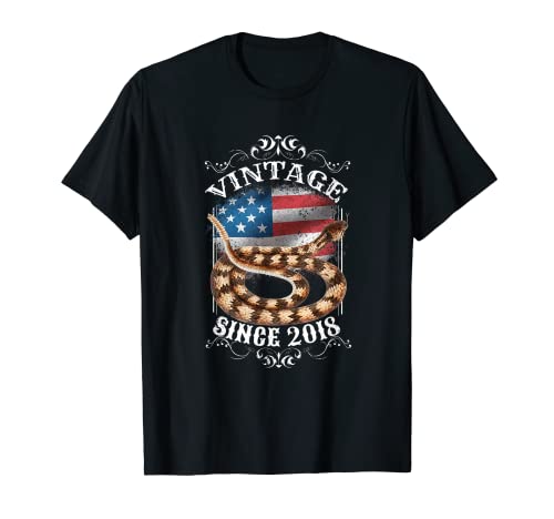 Classic since 2018 Vintage style born in 2018 birthday snake T-Shirt