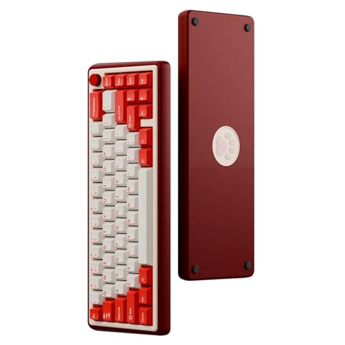 OOCTPK Chilkey Foxy65 Mechanical Keyboard with Knob, Gasket Mount 65% Aluminum Wireless Mechanical Keyboard, BT5.0/2.4GHz/USB-C, Hot Swappable, RGB Backlit Computer Custom Key Board for PC