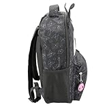 AI ACCESSORY INNOVATIONS Hello Kitty Kuromi Backpack for Girls, Sanrio Kawaii Bookbag, 16 Inch Anime School Bag with 3D Features, Black