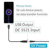 4Pcs Short DC 5.5mm x 2.1mm to USB C Power Cord 6inch, DC 5521 Female to USB Type C Male Plug 5V 3A Power Charging Cable Extension Cord, for Small Fan, Bedside Lamp Etc Other USB Type C Equipment