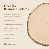 Walnut Hollow Value Pack Medium Basswood Country Planks with Live Edge Bark for Woodburning, Home Décor and Rustic Weddings, 6-pack