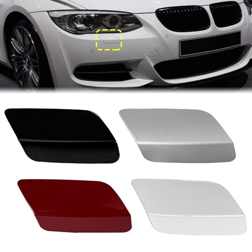 CABOHON Front Bumper Headlight Washer Nozzle Cover Cap Painted for BMW E92 E93 328i 335I 335IS Coupe Convertible 2011-2013 61677253393 61677253394 (Black Painted Right Passenger Side)