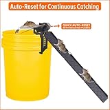 Makenook Walk The Plank Bucket Mouse Trap - Humane Rat Trap, 5 Gallon or Larger, Multi-Catch, Auto Reset, Reusable Live Mouse Traps for Indoor and Outdoor, Chicken Coop, Barn, Garage (2 Pack)