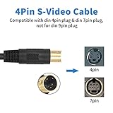 Poyiccot S-Video Cable, Mini DIN 4-Pin Male to Female Cable, Mini DIN 4-Pin S-Video Cable Extension Connector for TV, S-VHS, VCRs, DVD, Camcorders, Video Cards, 9.8ft