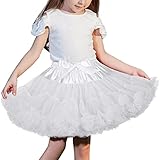 XinChangShangMao Girl's Petticoat, Baby Girls Soft Tutu Skirt Fluffy Pettiskirt Princess Ballet Dance Skirts White