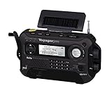 Kaito Voyager Pro KA600 Digital Solar Dynamo Hand Crank AM/FM/LW/SW & NOAA Weather Emergency Radio with Flashlight, Reading Lamp,Smart Phone Charger & RDS and Real-Time Alert, with AC Adapter, Black