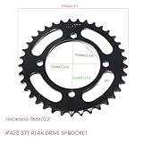 420 Chain Set,Rear Drive Sprocket 37 Tooth 76mm Front 17 Toothe 17mm for Chinese 50 70 90 110 125 Mini Bike ATV Go Kart Taotao Coolster Pit Dirt Bike Motorcycle Parts