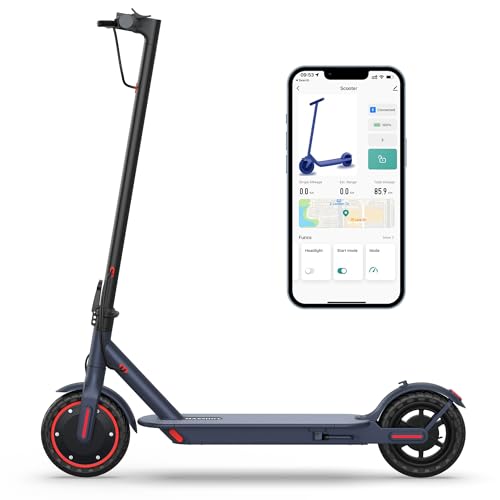 MAXSHOT Electric Scooter for Adults, 8.5"/10" Tires, 19/22Mph, 350W/500W Motor, 21-28 Miles Range, Folding E-Scooter with Dual Suspension,APP(V1/SPRO/MAX) (V1-Sportscooter-7.8Ah)