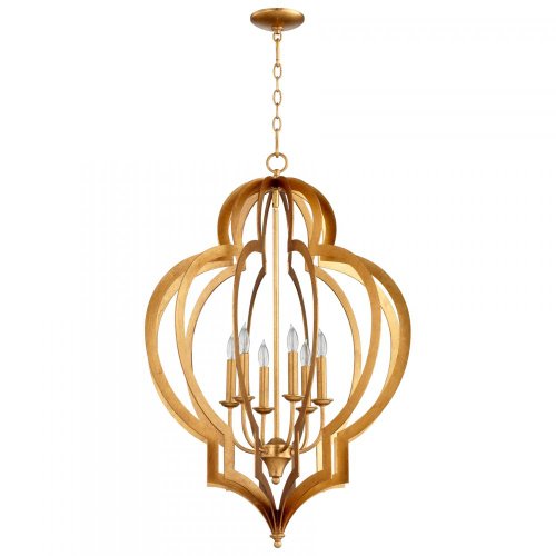 Cyan Design 05974 Large Vertigo Chandelier, Gold/Amber