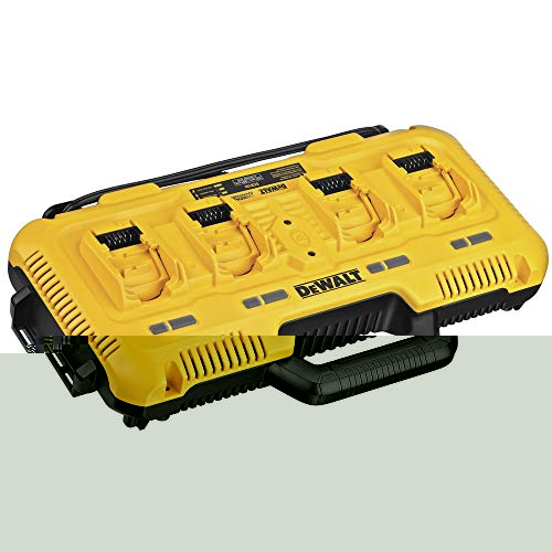 DEWALT 20V MAX* Charger, 4-Port, Rapid Charge (DCB104) , Black/Yellow