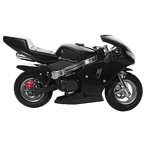 Mini Motorcycle for Adults Kids Pocket Bike Dual Headlights Pocket Rocket Motorcycle Small Bike Rubber Handlebars Strong Power 2-Stroke 49cc Over 8 Years Old Kids Gas Motorbike