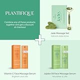 PLANTIFIQUE Jade Roller for Face and Gua Sha Facial Tools - Includes Real Jade Roller and Gua Sha Set - Certified Face Roller and GuaSha for Your Skin Care Routine