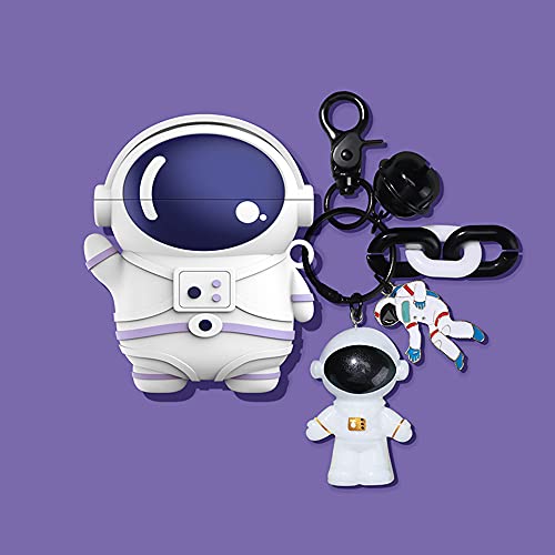 Compatible with Airpods 1/2 Case,Silicone 3D Cute Fun Cartoon Funny Character Astronaut Airpod Cover,Kawaii Fashion Stylish Cool Chic Design Skin,Shockproof Cases for Teens Girls Boys Air pods