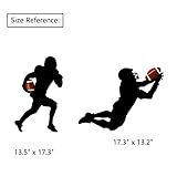 Large American Football Wall Decals Peel and Stick for Boys Bedroom Decor,American Football Player Silhouette Wall Decals,Removable Football Wall Stickers Decor,Football Room Decor Boys Teenagers