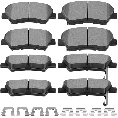 Ceramic Brake Pads Kits,SCITOO 8pcs Brakes Pads Set fit for 2011-2016 for Hyundai Elantra,2013 for Hyundai Elantra Coupe,2013-2017 for Hyundai Elantra GT