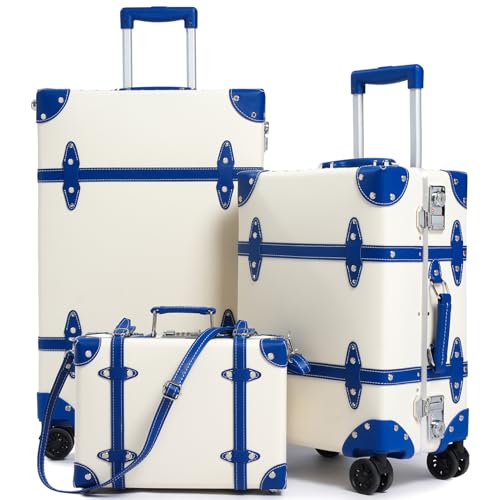 universal trotter Large Capacity Vintage Luggage Set With TSA Lock, Luxury Vintage Style Maletas De Viaje, for Men And Women Carry On Luggage Set