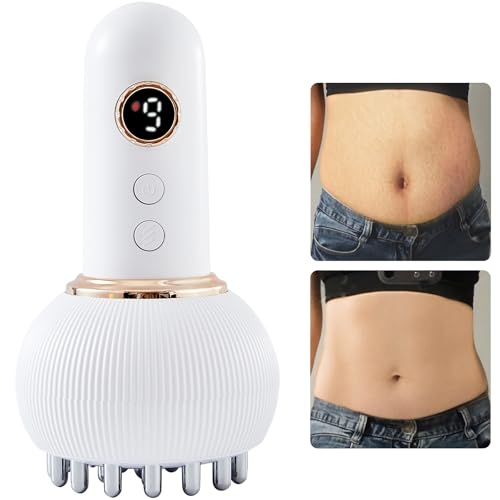 Paiaito Lymphatic Drainage Massager & Anti Cellulite Massage Tool, Helps Reduce Stretch Marks & Cellulite, for Legs, Arms & Belly, Body Sculpting Machine with Microcurrent, Light, Heat & Vibration