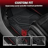 LASFIT Floor Mats & Trunk Mat for Honda CR-V 2017-2022 (NOT for Hybrid), All Weather Protection TPE Floor Liners 1st & 2nd Row & Cargo Mat in Lower Position Full Set, Black