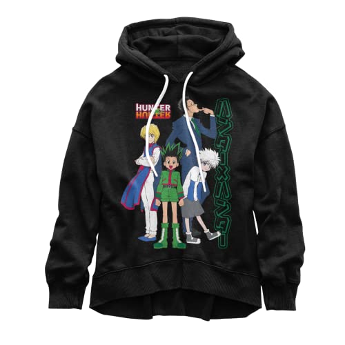 Isaac Morris Limited Hunter X Hunter Anime Kanji Men’s and Women’s Pullover Hoodie (Large, Black)