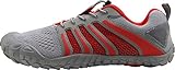 Oranginer Men's Minimalist Runing Shoes Comfy Athletic Zero Drop Shoes Men Gray/Red Size 8.5