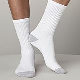 davido Mens crew Socks made Italy 100% cotton 8 pair White/gray(10-13 white/gray)