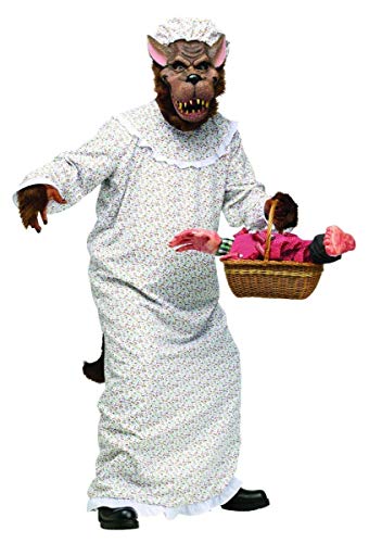 Fun World mens Granny Wolf Adult Sized Costumes, Multi-colored, One Size US