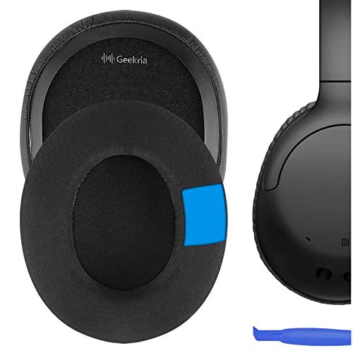 Geekria Sport Cooling Gel Replacement Ear Pads for Sony WH-CH700N, WH-CH710N, WH-CH720N Headphones Ear Cushions, Headset Earpads, Ear Cups Cover Repair Parts (Black)