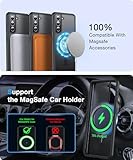 FNDMIL [NO.1 Magnetic] for Samsung Galaxy S21 Case with MagSafe[Military Grade Drop Tested][Translucent Matte][Anti-Fingerprint] Soft Silicone Bumper for Samsung Galaxy S21 Phone Case Slim,Black