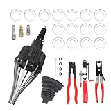 Dasbecan Universal Pneumatic CV Joint Boot Tool Expander Rod Spreader Installation Removal Tool Kit with 3Pcs Universal Auto CV Joint Boot Clamp Pliers Tool Set (Black)