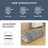 MAXYOYO 6 Inch Extra Thick Fluffy Floor Futon Mattress, Long Plush Floor Mattress for Adults Twin Mattress, Super Soft Fuzzy Bed Mattress Portable Japanese Futon Guest Mattress RV Mattress, Dark Grey