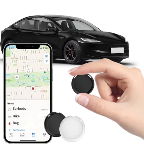 2 Pack GPS Trackers for Vehicles Work with Find My (iOS Only) Real Time Mini Car Air Tracker Tags Global Coverage Hidden Car Locator Tracking Device No Monthly Fee or Subscription No SIM Card Required