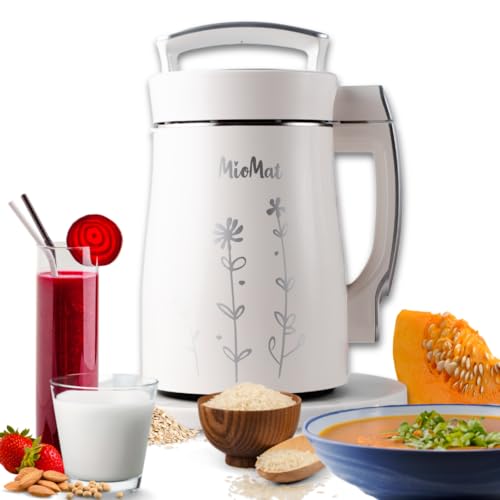 MioMat 8in1 Plant Based Milk Maker | Make 40oz of Natural Almond Milk, Soy Milk, Oat Milk, Coconut Milk, and more ... + soups, porridges, smoothies, purées... | Automatically, at the touch of a button