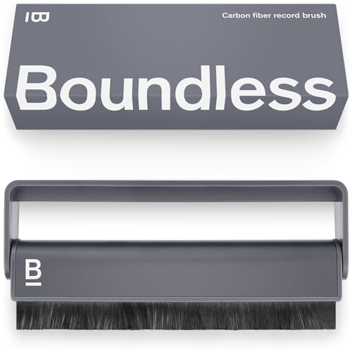 Boundless Audio Record Cleaner Brush - Carbon Fiber Anti-Static Vinyl Brush - Record Player Accessories for Vinyl Cleaning