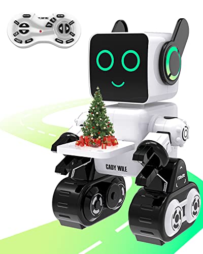 okk Robot Toys for Kids, Programmable Remote Control Robot, Interactive Toys with Coin Piggy Bank, Smart Robot with LED and Tray, Walking Talking Singing Dancing Robot Gift for Boys Girls