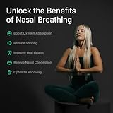 Intake Breathing Nasal Strip Starter Kit (15 Count, Black) - Boost Oxygen Intake, Reduce Snoring, Improve Sleep Quality - Sweat Resistant, Skin Safe Nasal Strips - Extra Strength Snoring Solution