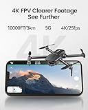 Holyton HT70 3 Axis Brushless Gimbal GPS Drones with Camera for Adults 4K; FAA Compliant FPV RC Quadcopter Drone with 4K/30FPS Video, 10000ft Range, QuickShot, Night Vision, Follow Me, Auto Return