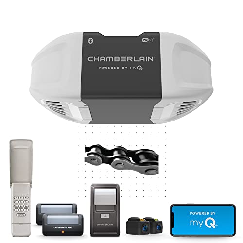 Chamberlain C2405 MYQ Smart Garage Door Opener, Chain Drive, 1/2-HP Motor, Dual Light - Quantity 1