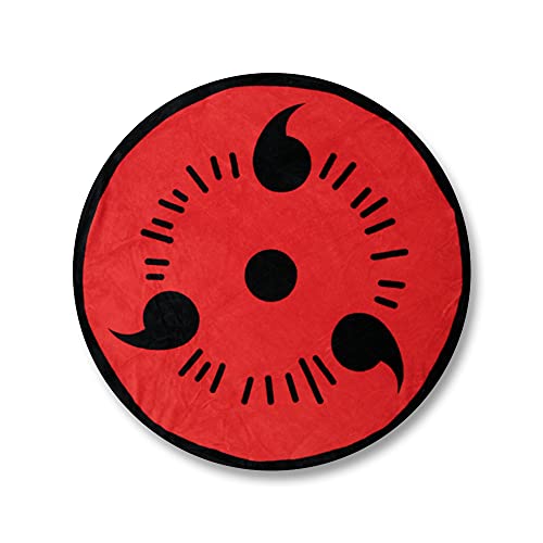 JUST FUNKY Naruto Shippuden Sharingan 48 Inch Round Fleece Throw Blanket