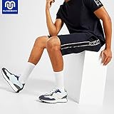 Closemate 6 Pairs Mens Cushion Crew Socks Moisture Wicking Athletic Cotton Socks for Sport Training Work(6White, Size XL)