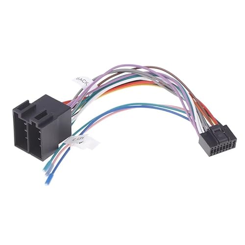 16 Pin to ISO Cable Adapter 16P Plug ISO Connector Wiring Harness Universal Accessory Wire for 2 Din Radio Car Android Head Unit